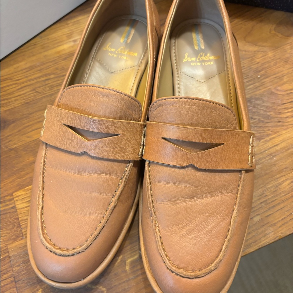 Sam Edelman Brown Leather Slip-On Loafers 6.5
